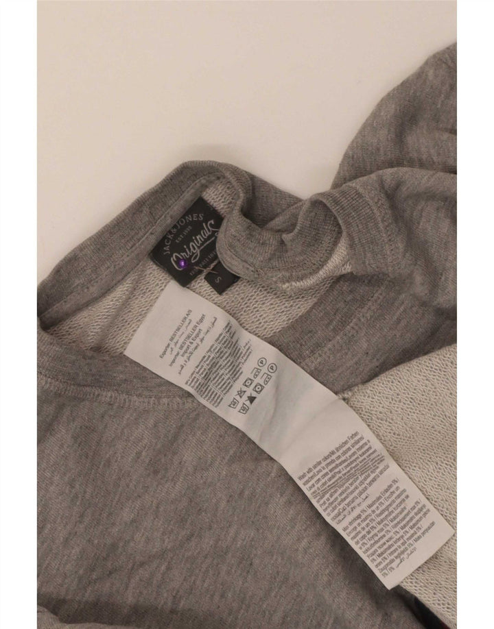 Jack & Jones Ανδρικό γραφικό φούτερ Jumper Μικρό γκρι βαμβακερό