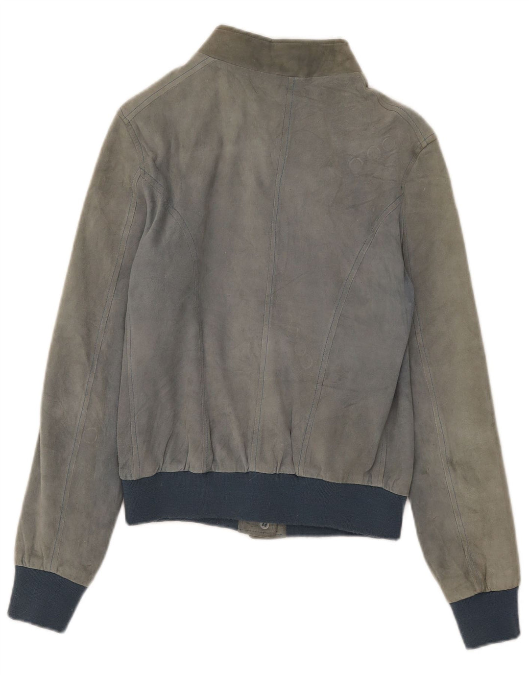 Emanuele Curci Γυναικείο Suede Bomber Jacket IT 44 Medium Grey Colourblock
