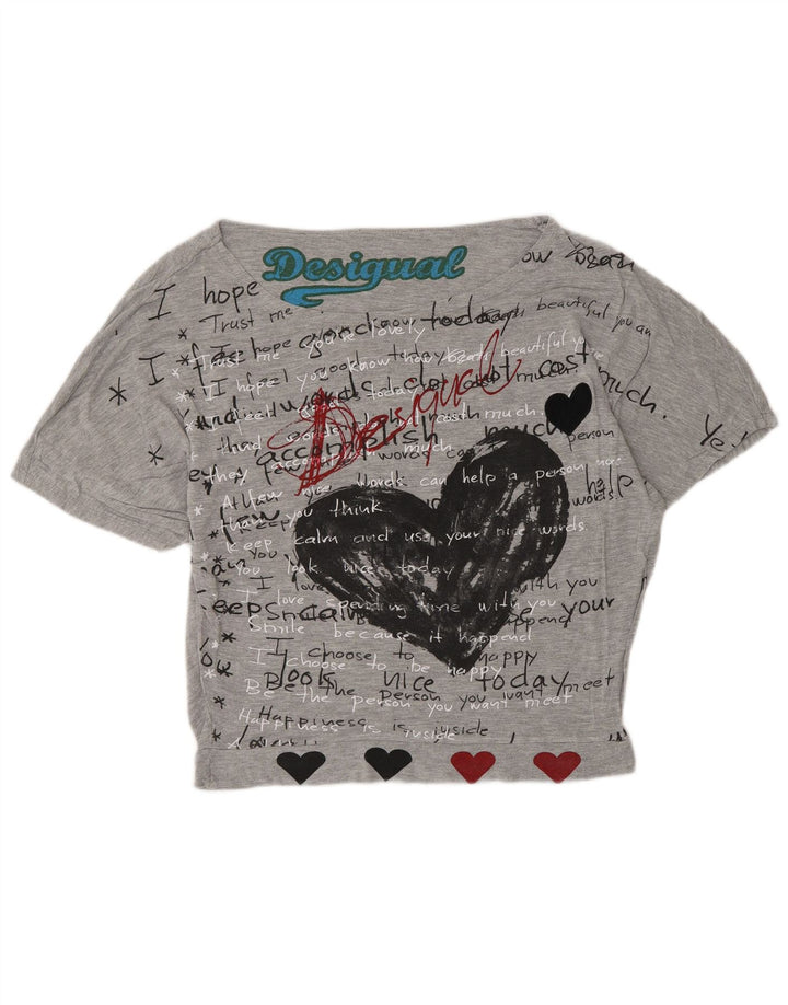 Γυναικείο γραφικό μπλουζάκι Desigual Top UK 14 Medium Grey