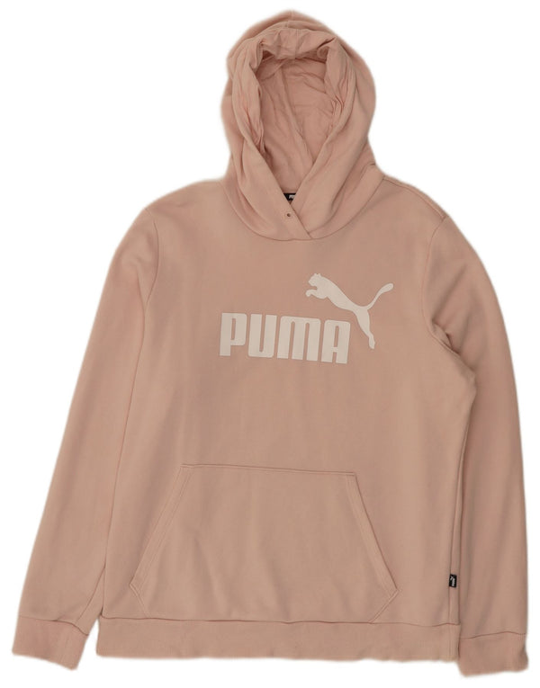 Puma Γυναικείο Γραφικό Hoodie Jumper UK 18 XL Ροζ βαμβακερό
