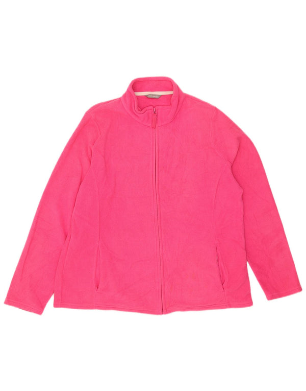 Marks & Spencer Γυναικείο Fleece Jacket UK 20 2XL Pink Polyester
