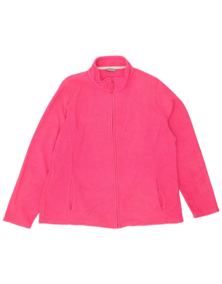 Marks & Spencer Γυναικείο Fleece Jacket UK 20 2XL Pink Polyester