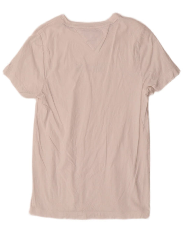 Γυναικείο γραφικό μπλουζάκι Tommy Hilfiger Top UK 6 XS Λευκό βαμβακερό