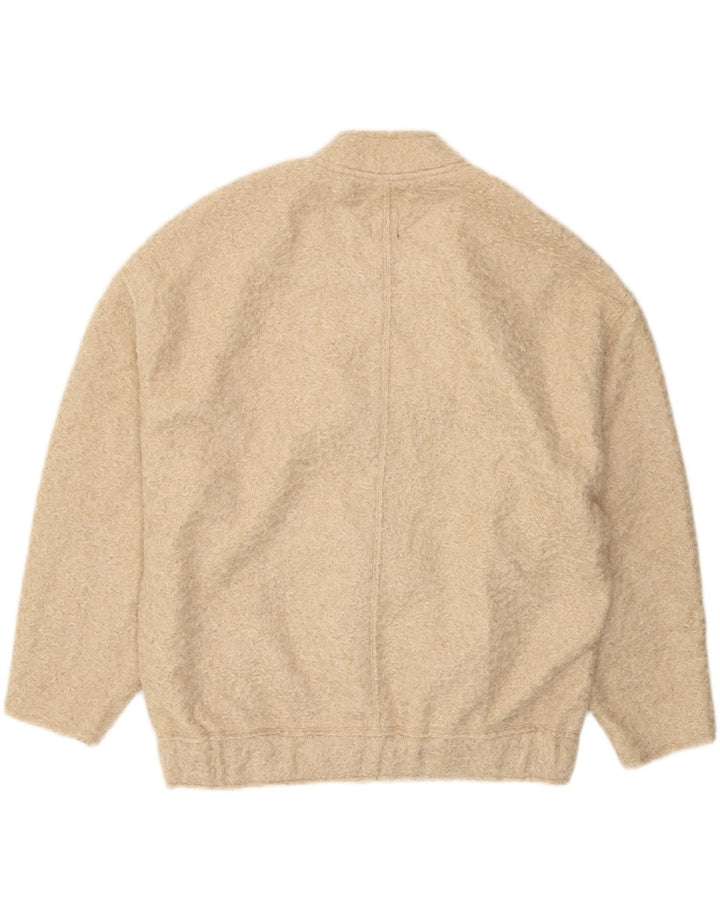 Zara Γυναικείο Oversized Bomber Jacket UK 6 XS Beige Polyester
