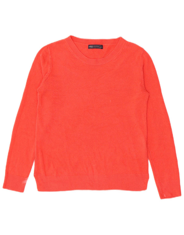 Marks & Spencer Γυναικείο πουλόβερ με λαιμόκαυστο UK 10 Small Red Acrylic