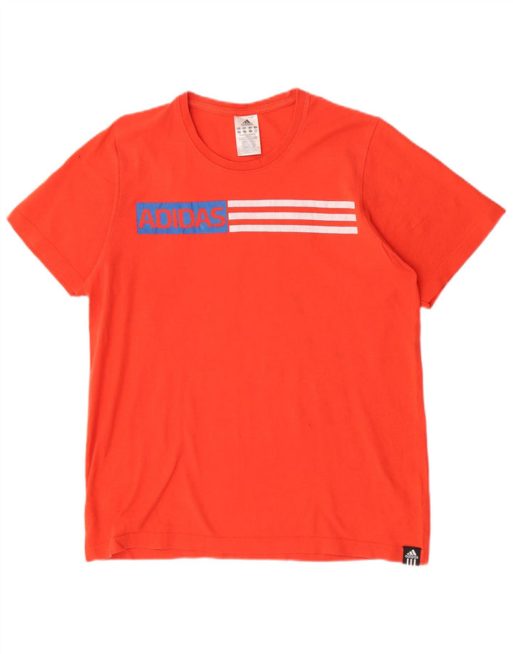 Ανδρικό γραφικό T-Shirt Adidas Top Μεσαίο κόκκινο βαμβακερό