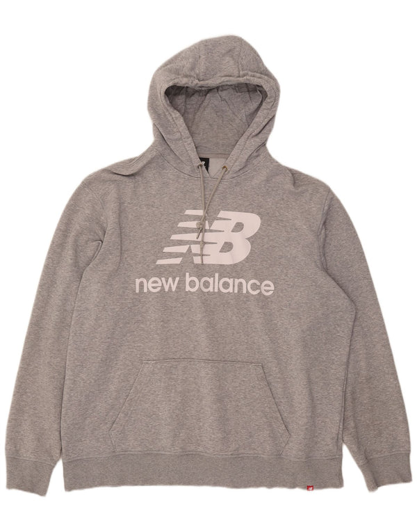 New Balance Ανδρικό Γραφικό Φούτερ 2XL Γκρι βαμβακερό