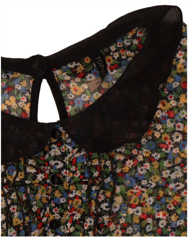 Topshop Γυναικεία See Through Μπλούζα Top 12 μεσαία πολύχρωμα φλοράλ