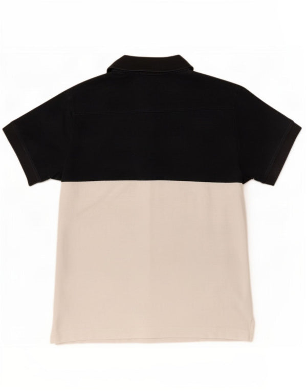 Γαλλικό μπλουζάκι πόλο για αγόρια 11-12 ετών Small Black Colourblock