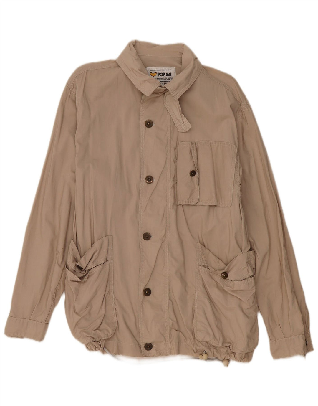 POP 84 Mens Utility Jacket UK 38 Medium Beige