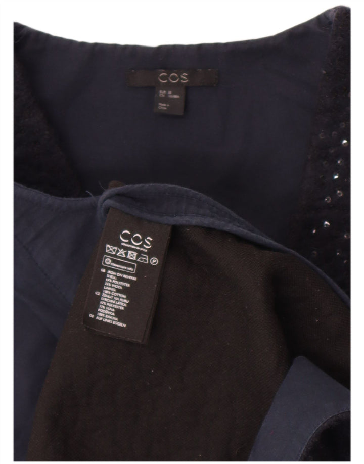 Cos Γυναικείο Αμάνικο φόρεμα με παγιέτες Shift EU 38 Medium Navy Blue Polyester