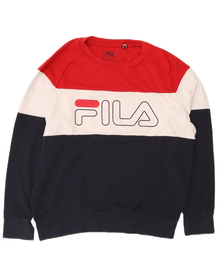 Ανδρικό γραφικό φούτερ Fila Jumper UK 14 Medium πολύχρωμο Colourblock