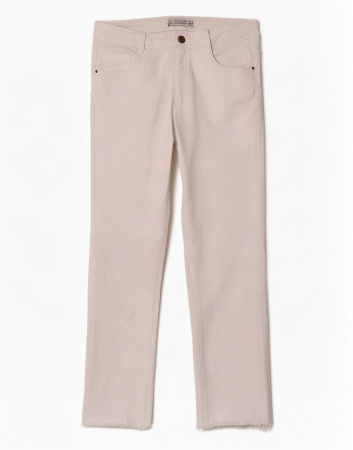 Zara Γυναικείο Trafaluc Cropped Jeans EU 40 Medium W30 L23 White