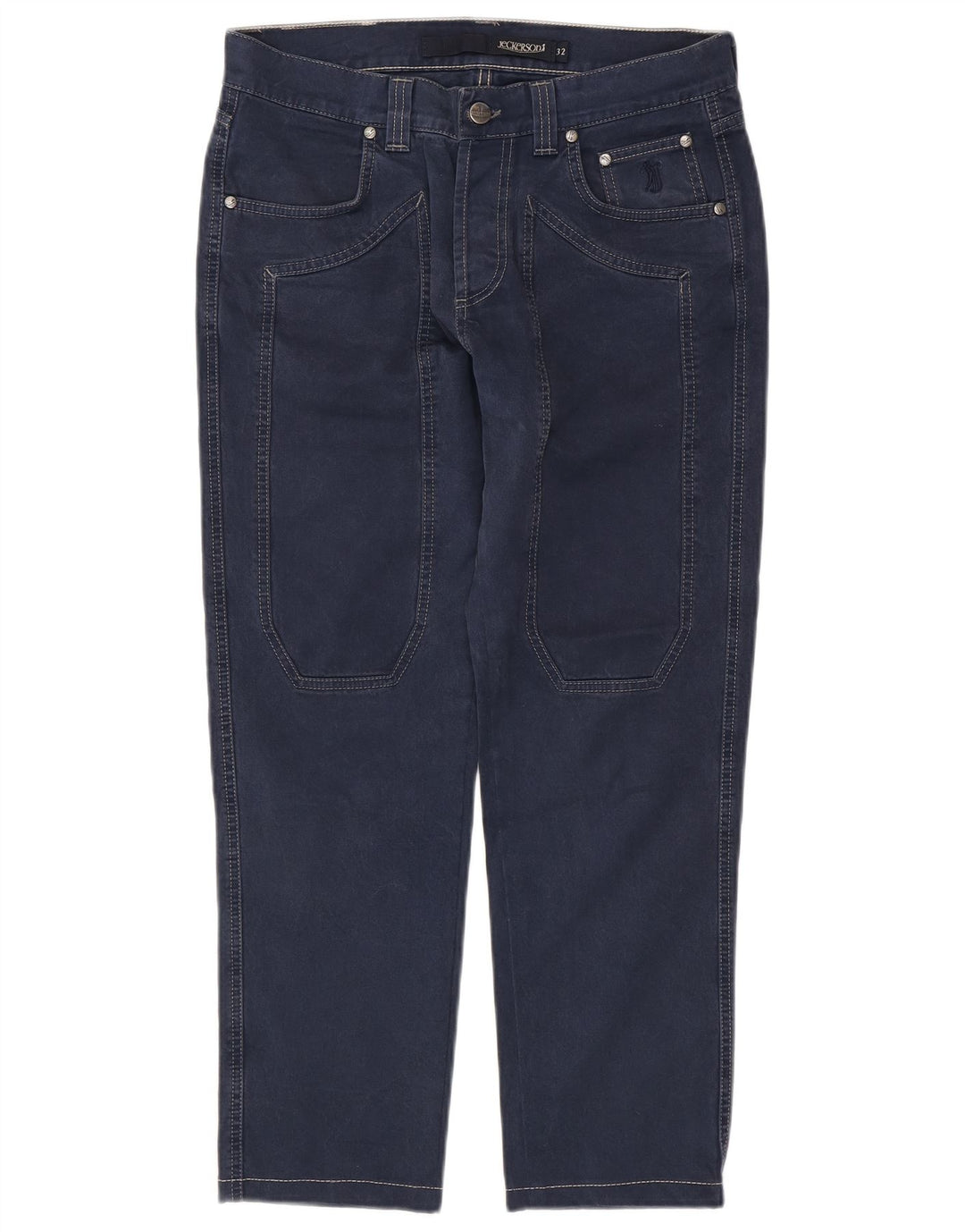 Ανδρικό JECKERSON Slim Casual Παντελόνι W32 L26 Navy Blue Cotton