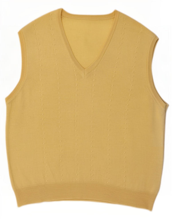 Vintage ανδρικό γιλέκο Tank Top Medium Yellow