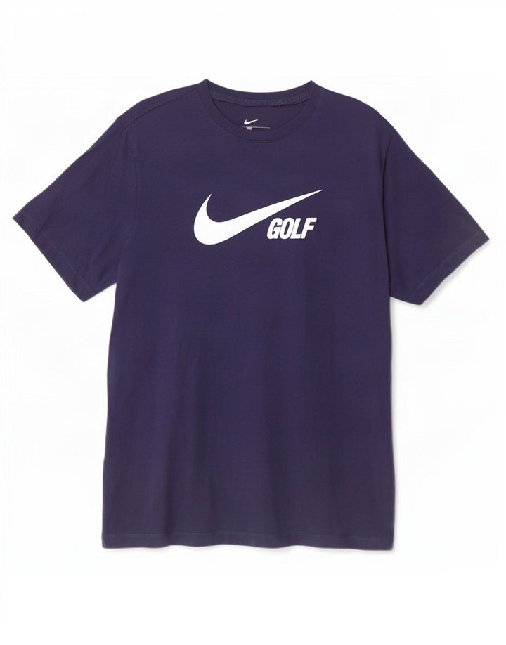 Ανδρικό γραφικό μπλουζάκι Nike, μεγάλο μπλε, βαμβακερό