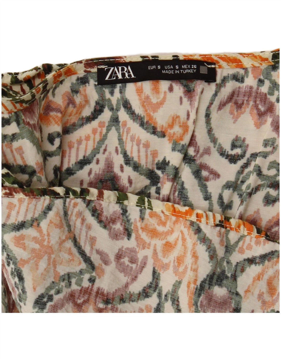 Zara Γυναικείο φόρεμα σε επίπεδα UK 8 Μικρό πολύχρωμο φλοράλ