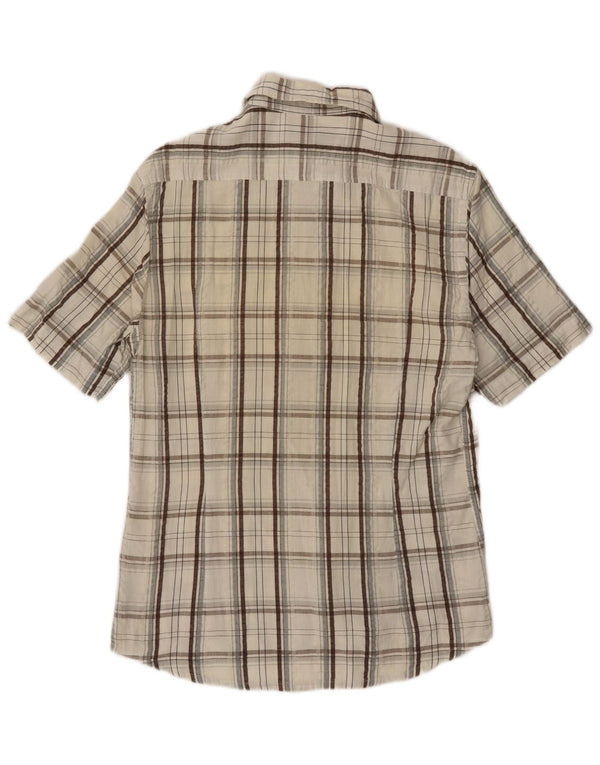 Ανδρικό κοντομάνικο πουκάμισο Kappa Βαμβακερό μεσαίο σε λευκό