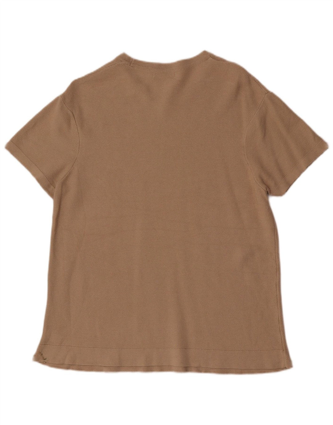 Ανδρικό κοντομάνικο T-Shirt Zara Τοπ μεσαίο καφέ βαμβακερό