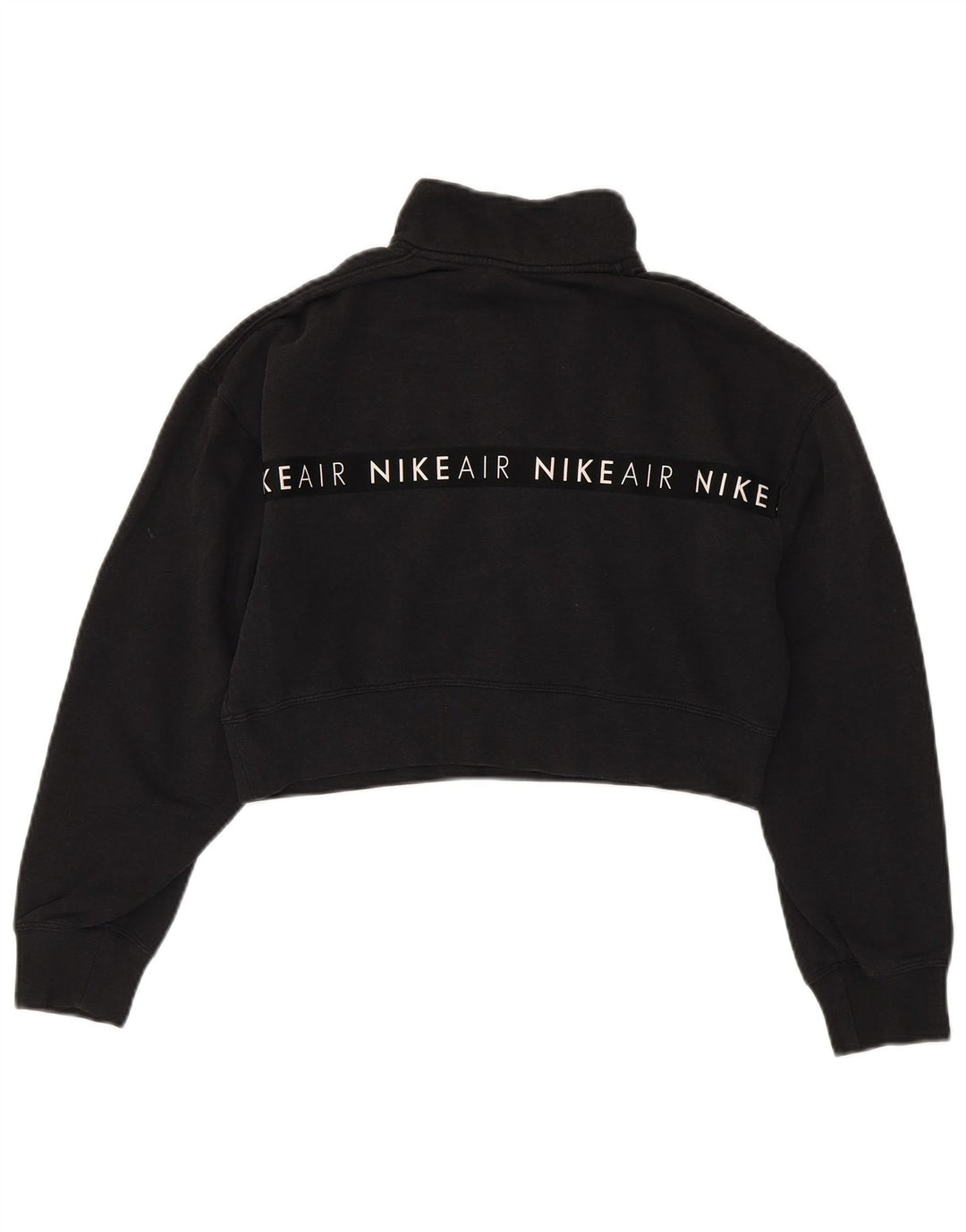 Γυναικεία φούτερ Nike με γραφικά Crop Jumper UK 10 Small Black