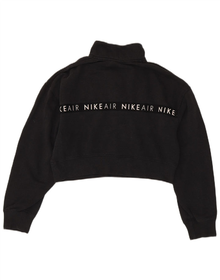 Γυναικεία φούτερ Nike με γραφικά Crop Jumper UK 10 Small Black