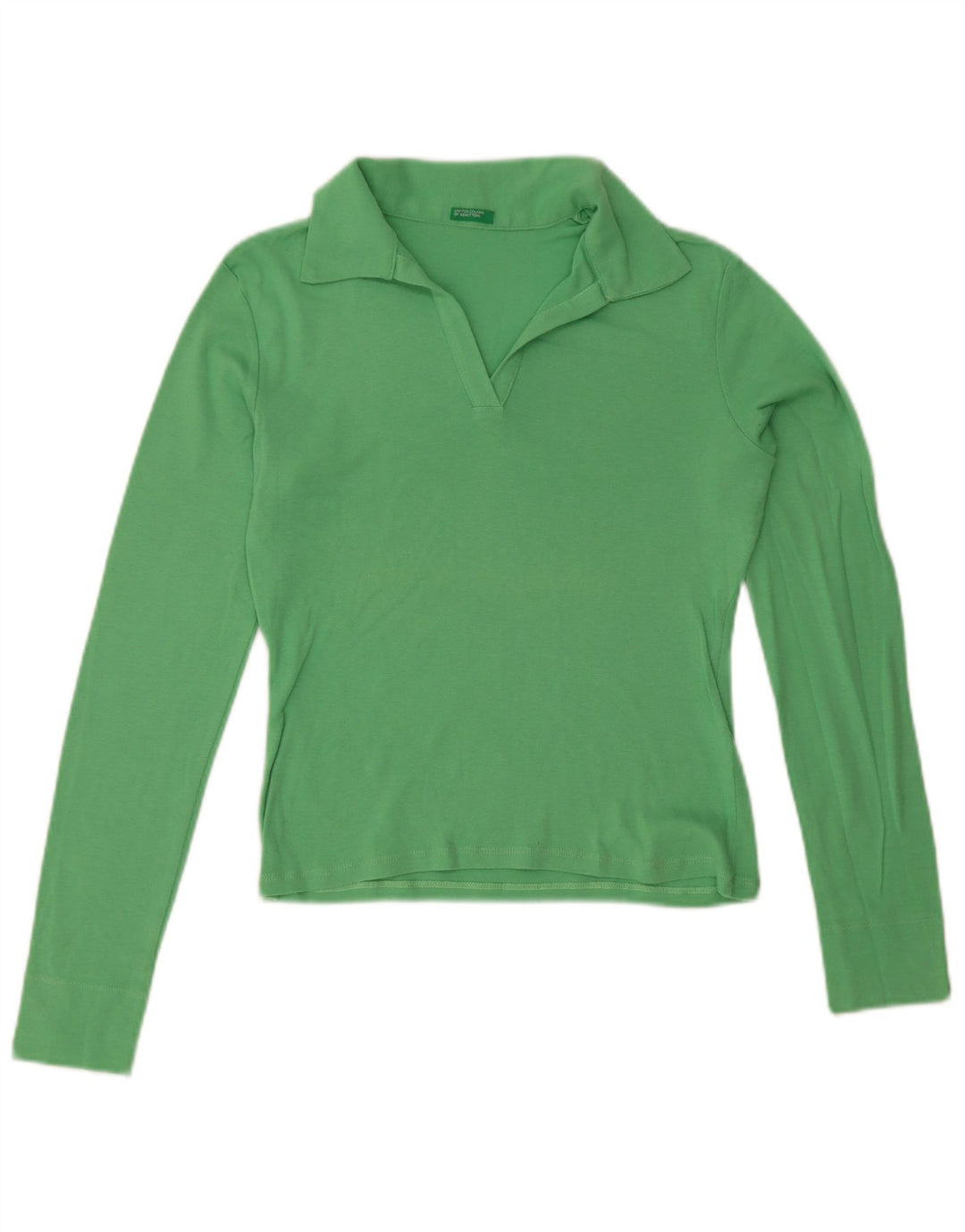 Γυναικείο μακρυμάνικο μπλουζάκι πόλο Benetton UK 10 Small Green