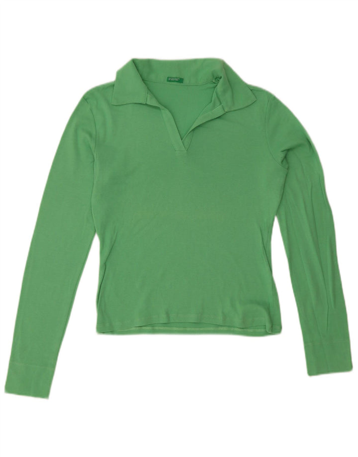 Γυναικείο μακρυμάνικο μπλουζάκι πόλο Benetton UK 10 Small Green