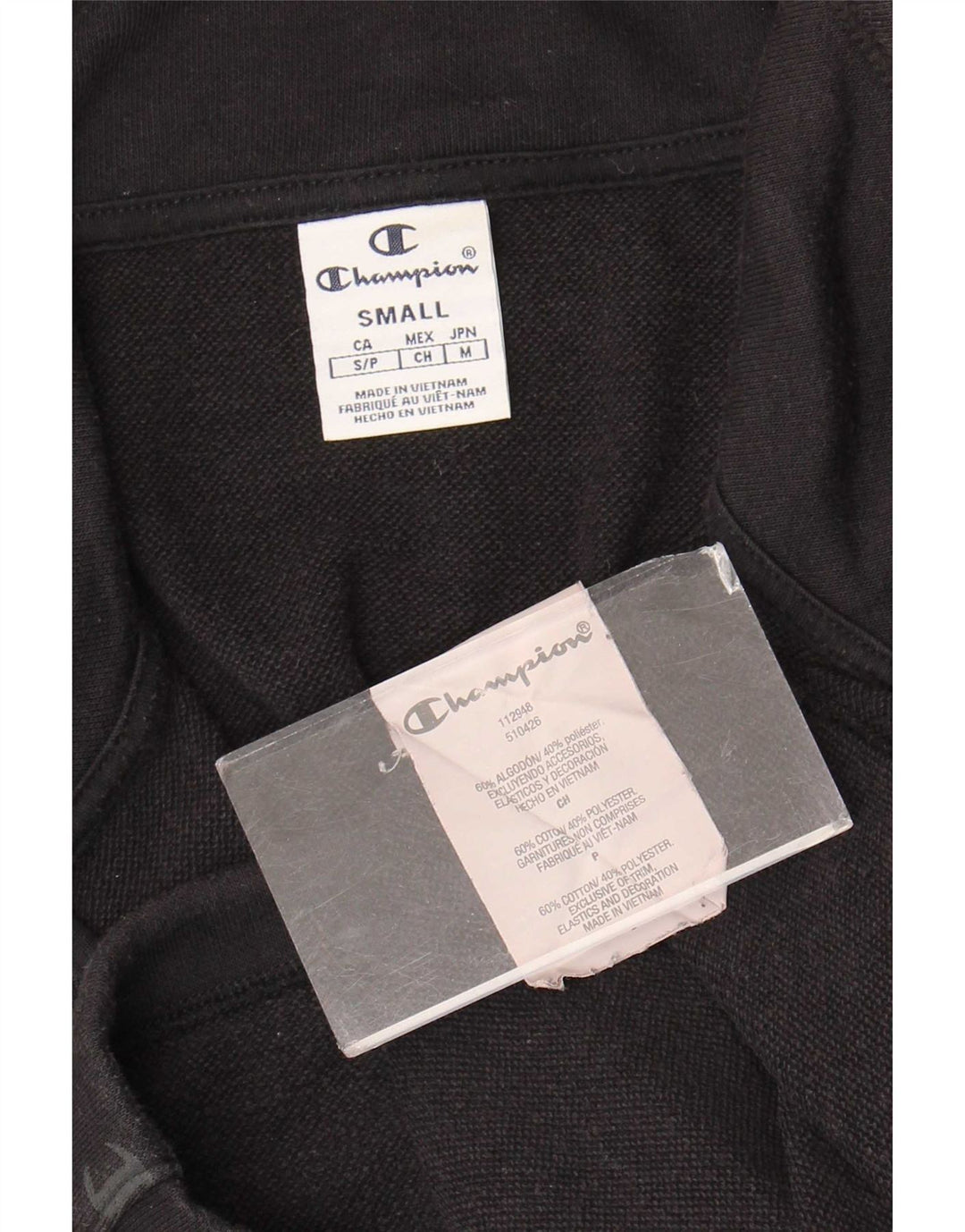 Γυναικεία φόρμα Champion Graphic Top Jacket UK 10 Small Black Cotton