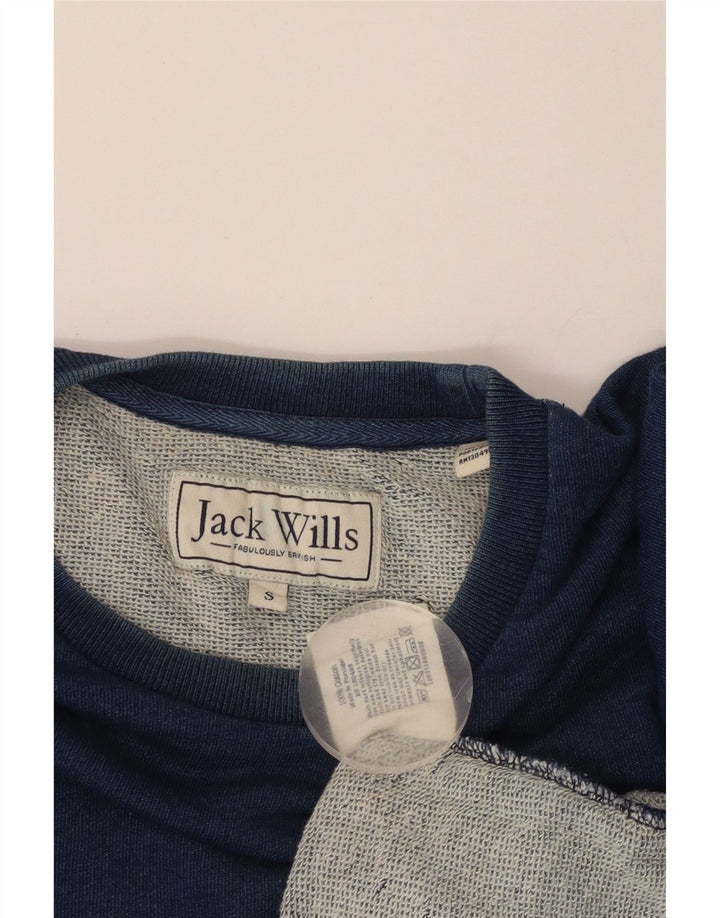 JACK WILLS Ανδρικό Φούτερ Jumper Μικρό Μπλε Βαμβακερό