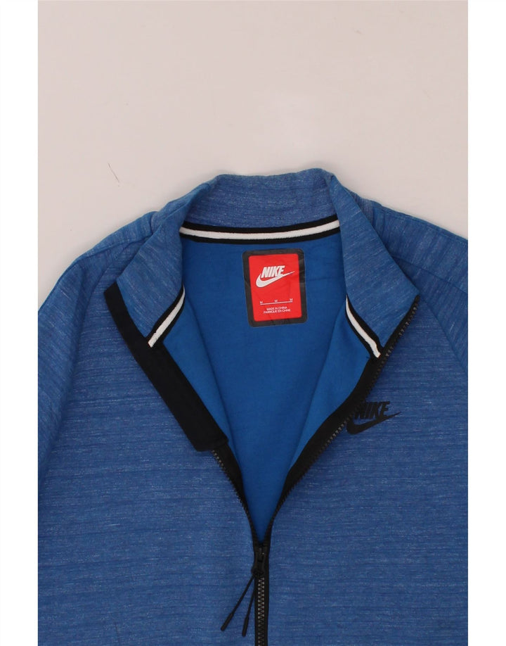 NIKE Mens Tracksuit Top Jacket Medium Blue Flecked Cotton Vintage Nike and Second-Hand Nike from Messina Hembry 