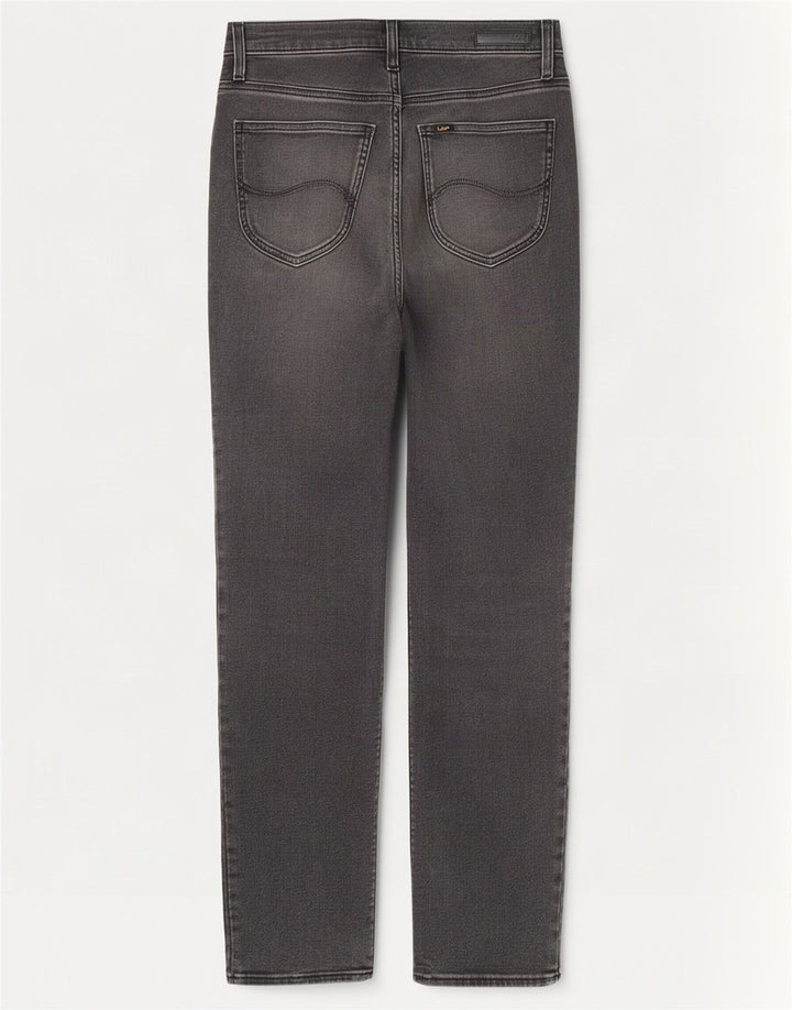 Lee Womens Carol Straight Jeans W27 L27 Γκρι βαμβακερό