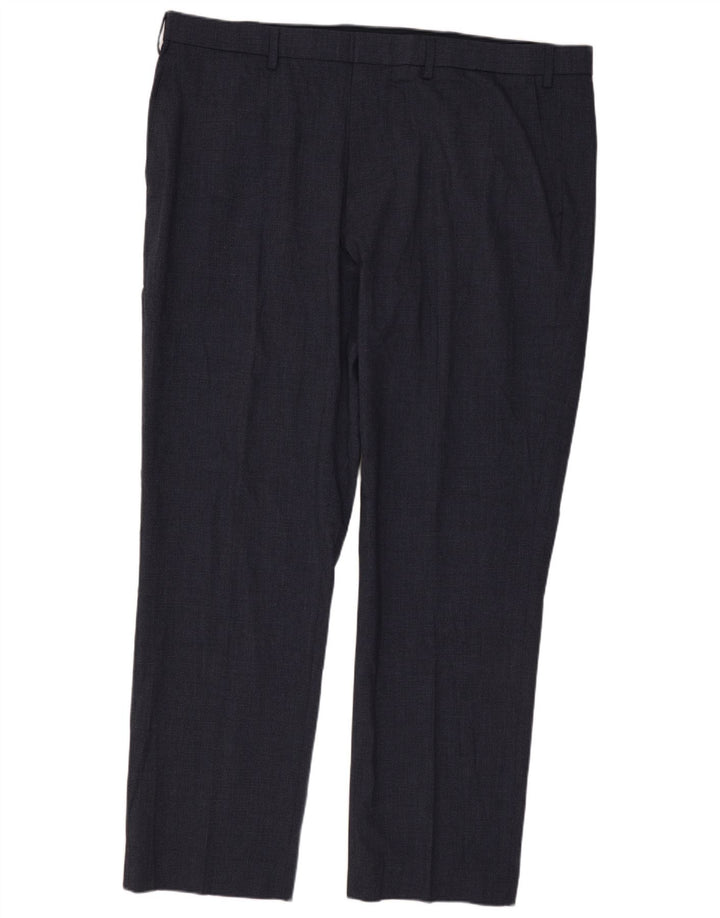MARKS & SPENCER Ανδρικό παντελόνι Chino με κανονική εφαρμογή W42 L31 Navy Blue