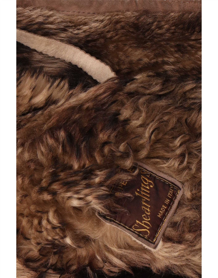 Vintage Γυναικείο Παλτό Shearling UK 18 XL Καφέ