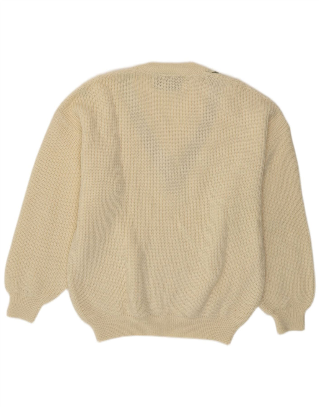 Ανδρικό πουλόβερ Il Granchio με V λαιμόκοψη XL Off White Floral Νέο μαλλί