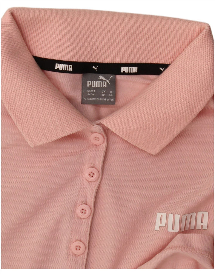 Puma Γυναικείο Πόλο Μπλουζάκι UK 12 Medium Pink