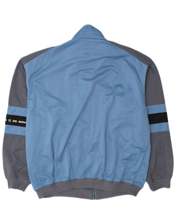 Think Pink Mens Tracksuit Top Jacket Large Blue Colourblock