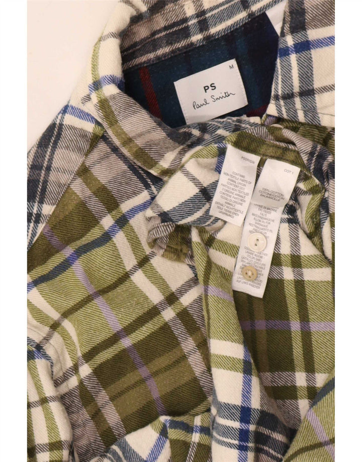 Paul Smith Ανδρικό φανελένιο πουκάμισο Μεσαίο Πράσινο Βαμβακερό βαμβακερό χρώμα