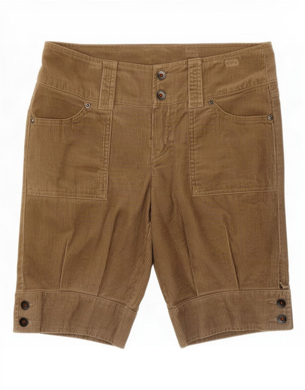 Γυναικείο κοτλέ σορτς Benetton IT 40 Medium W30 Καφέ Βαμβακερό