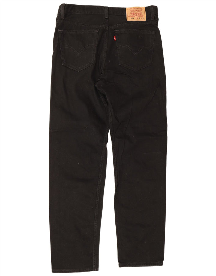 Levi's Mens 504 Straight Jeans W36 L32 Μαύρο