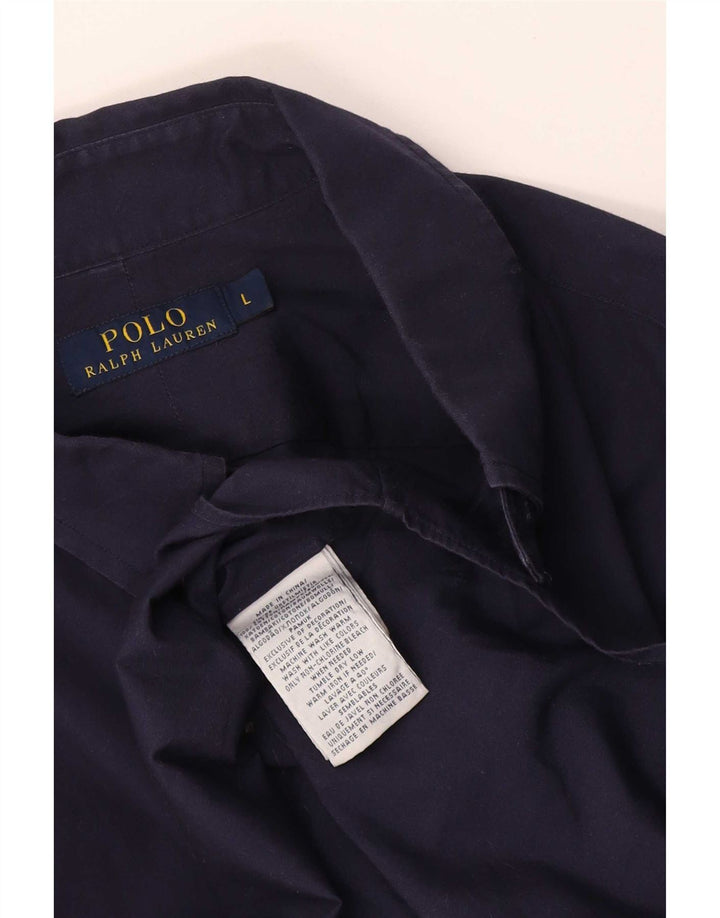 Πόλο Ralph Lauren Ανδρικό πουκάμισο μεγάλο μπλε από βαμβάκι
