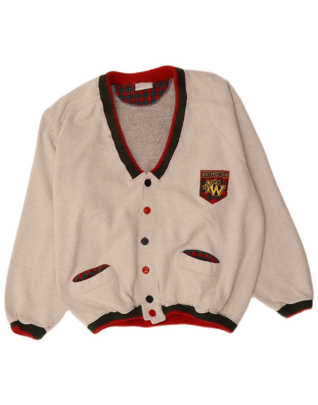 Ανδρικό πουλόβερ γραφικών ζακέτα North Western XL Γκρι