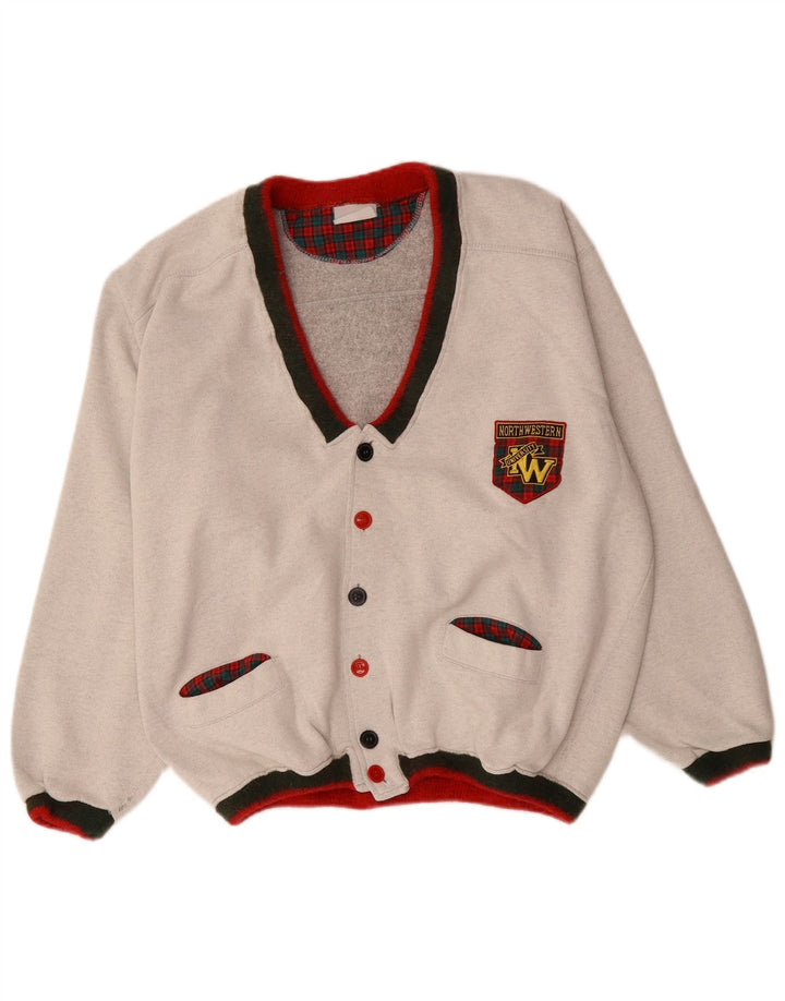 Ανδρικό πουλόβερ γραφικών ζακέτα North Western XL Γκρι