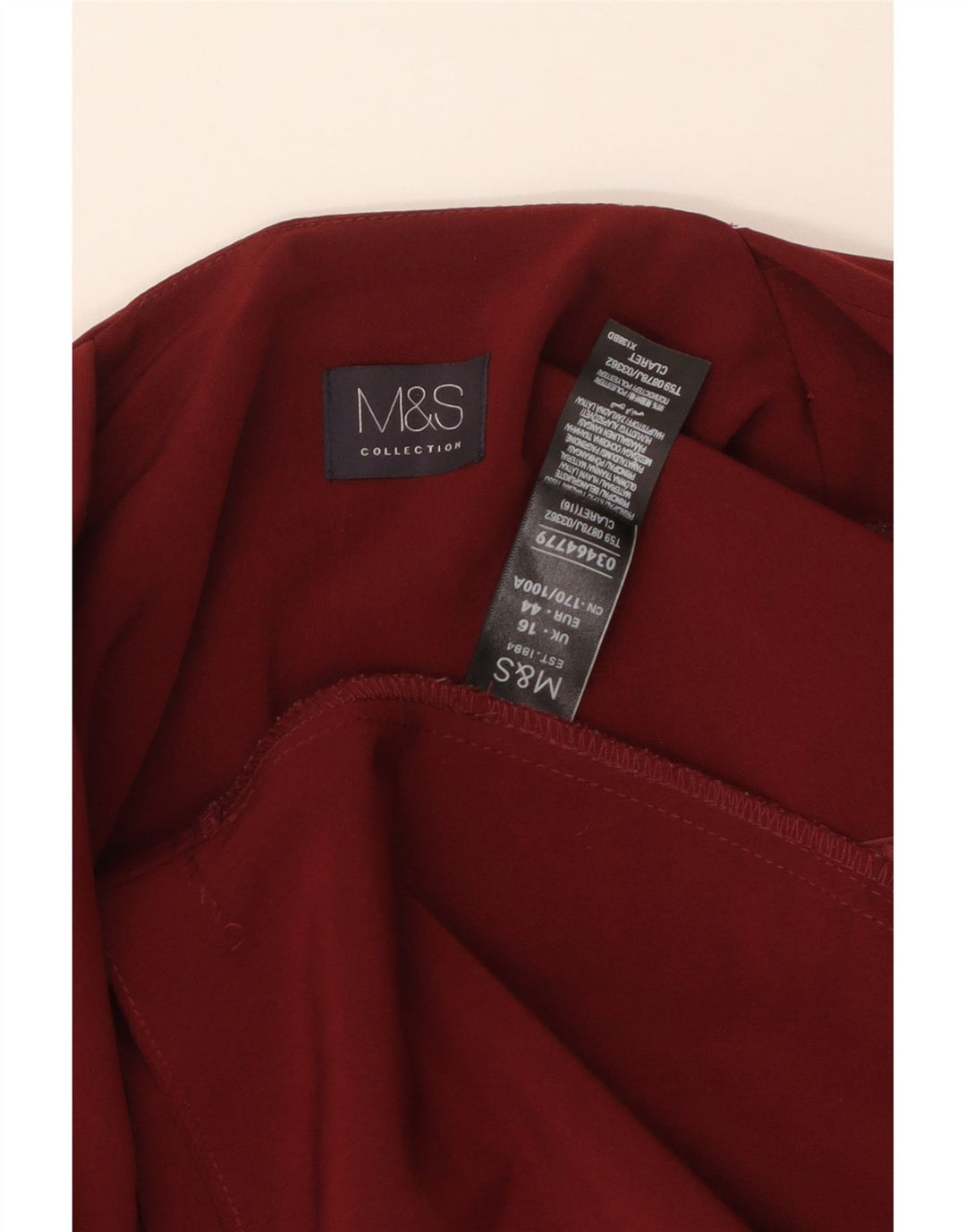 Marks & Spencer Γυναικεία ζακέτα Top UK 16 Large Burgundy Polyester