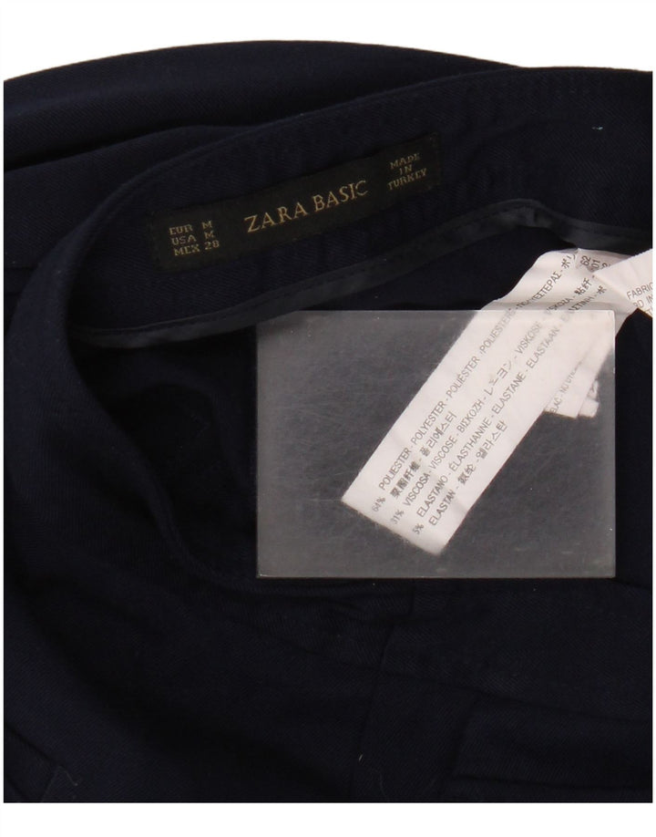 Zara Γυναικείο Bootcut Casual Παντελόνι Medium W28 L30 Navy Blue Polyester
