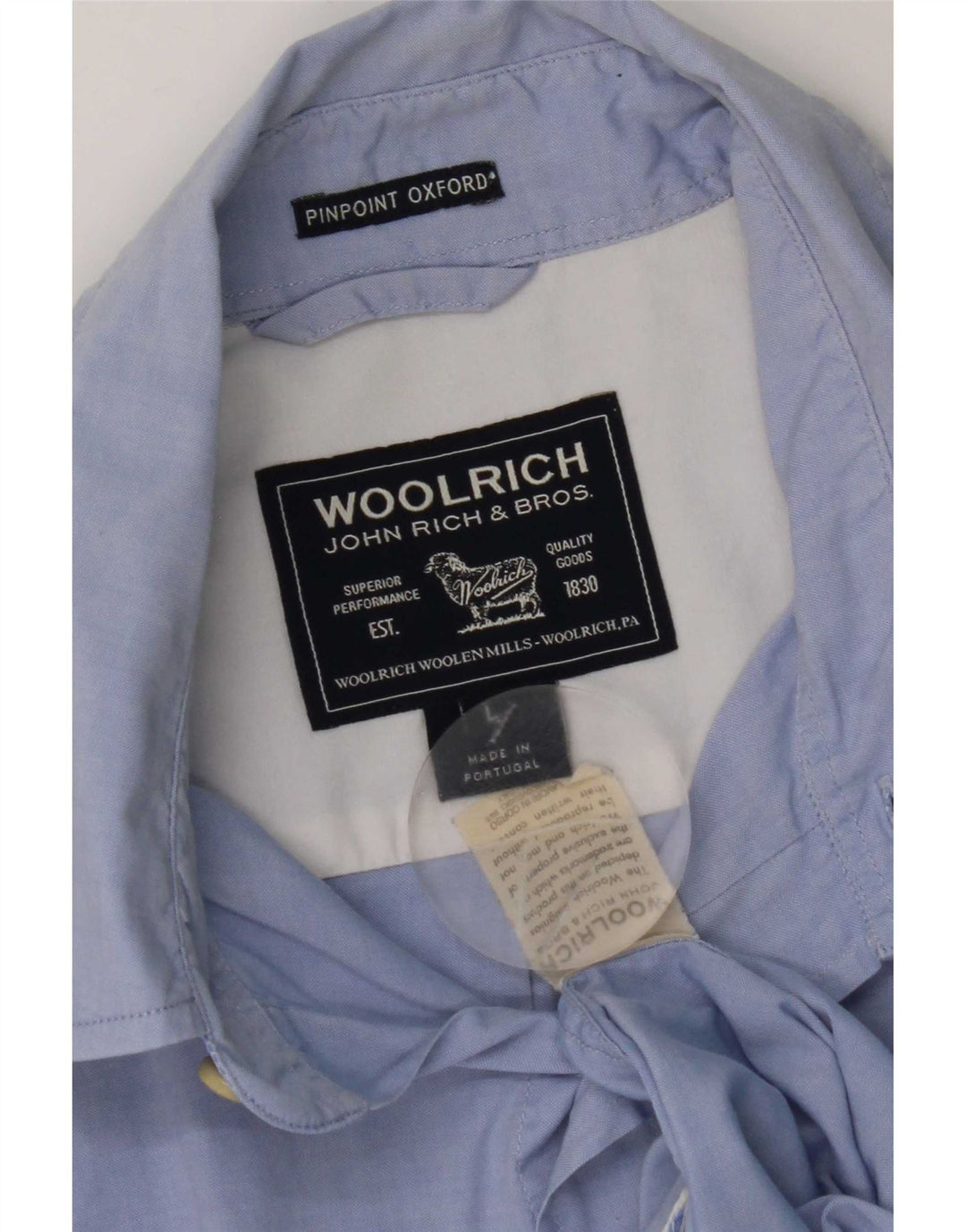 Ανδρικό πουκάμισο Woolrich μεγάλο μπλε