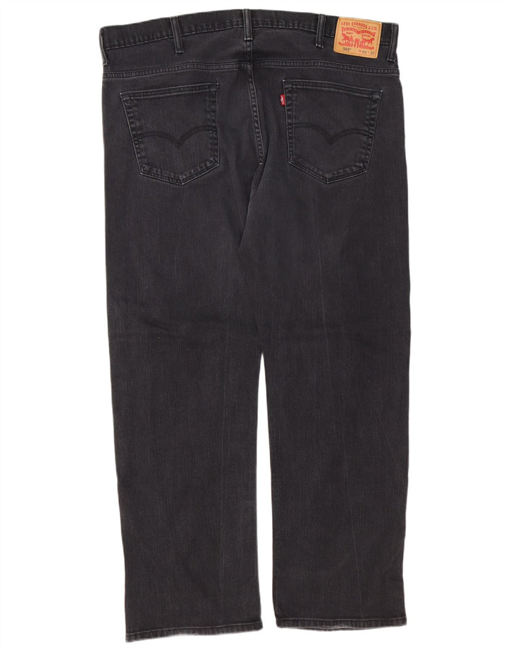 LEVI'S Ανδρικό τζιν 569 ίσιο W40 L30 Μαύρο βαμβακερό