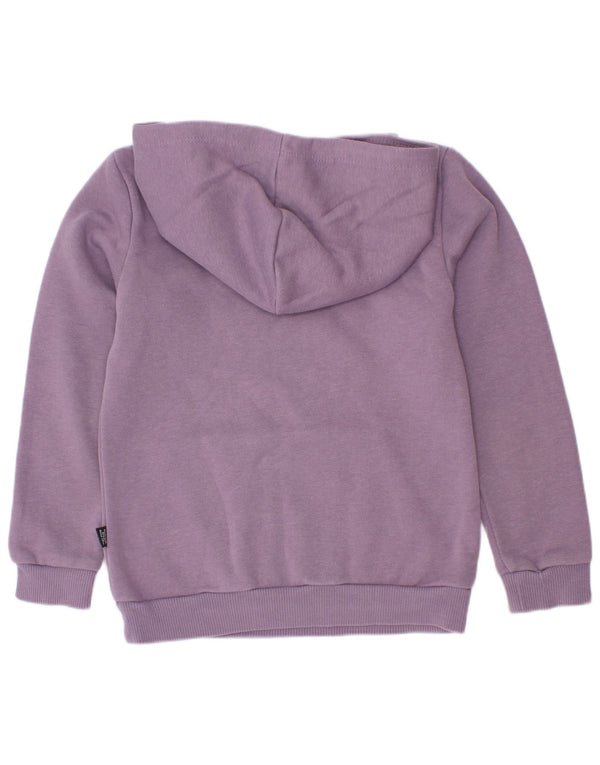 Puma Girls Graphic Hoodie Jumper 5-6 Years Purple Cotton