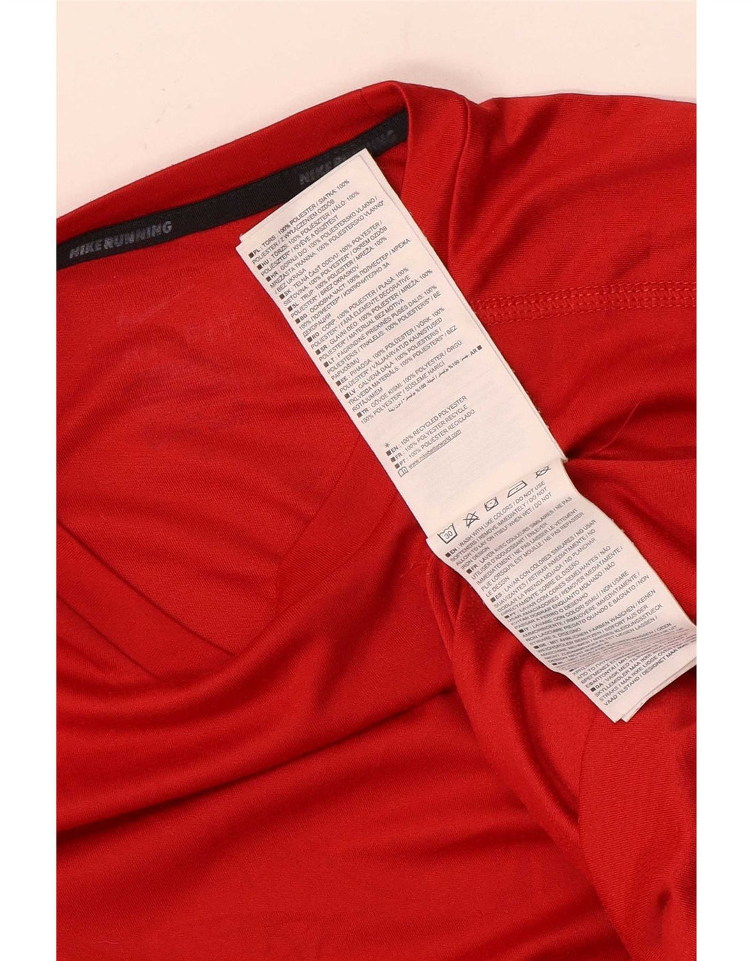 Ανδρικό γραφικό μπλουζάκι Nike Dri Fit, μεσαίο κόκκινο πολυεστέρας