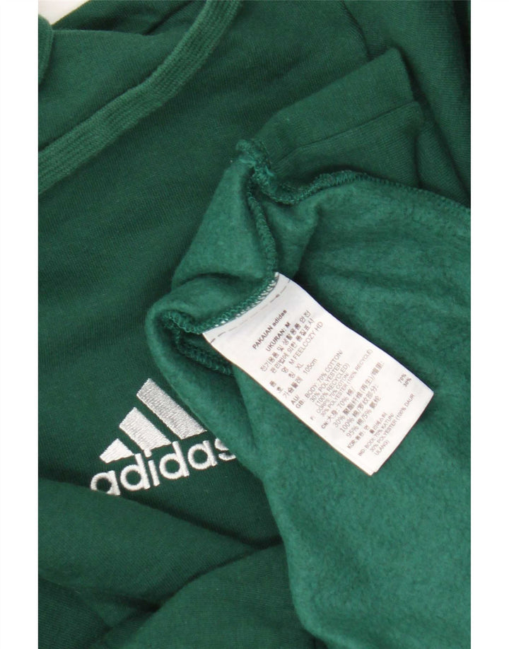 Ανδρικό φούτερ Adidas, μεσαίο πράσινο βαμβακερό