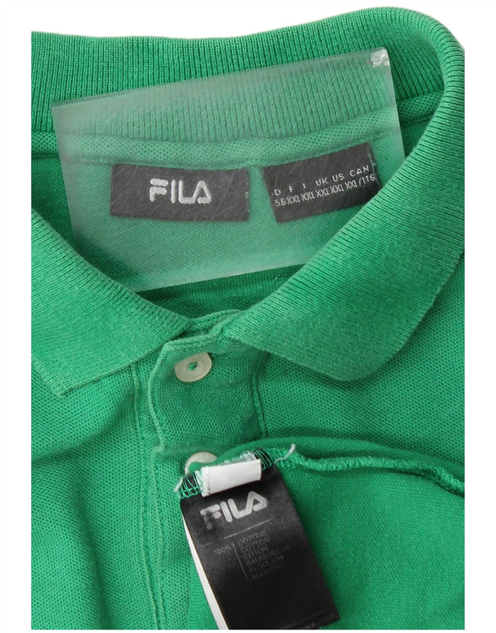 Ανδρικό μπλουζάκι πόλο FILA 2XL πράσινο βαμβακερό